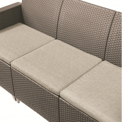 Keter zahradní set Elodie 3 cappuccino s úložným stolem